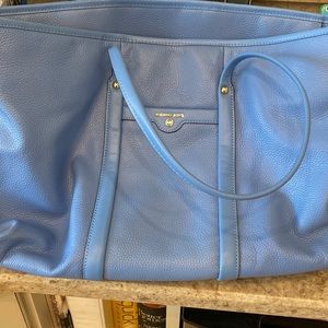 Periwinkle Leather Michael kors tote bag perfect for work